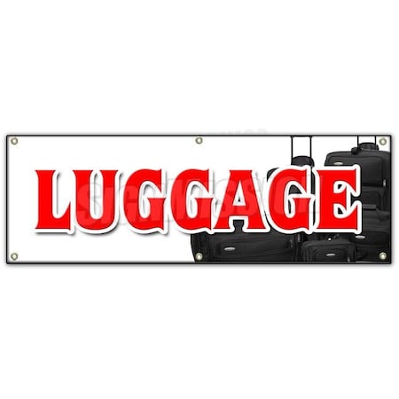 Signmission LUGGAGE BANNER SIGN designer name brands leather discount handbags sale B-72 Luggage
